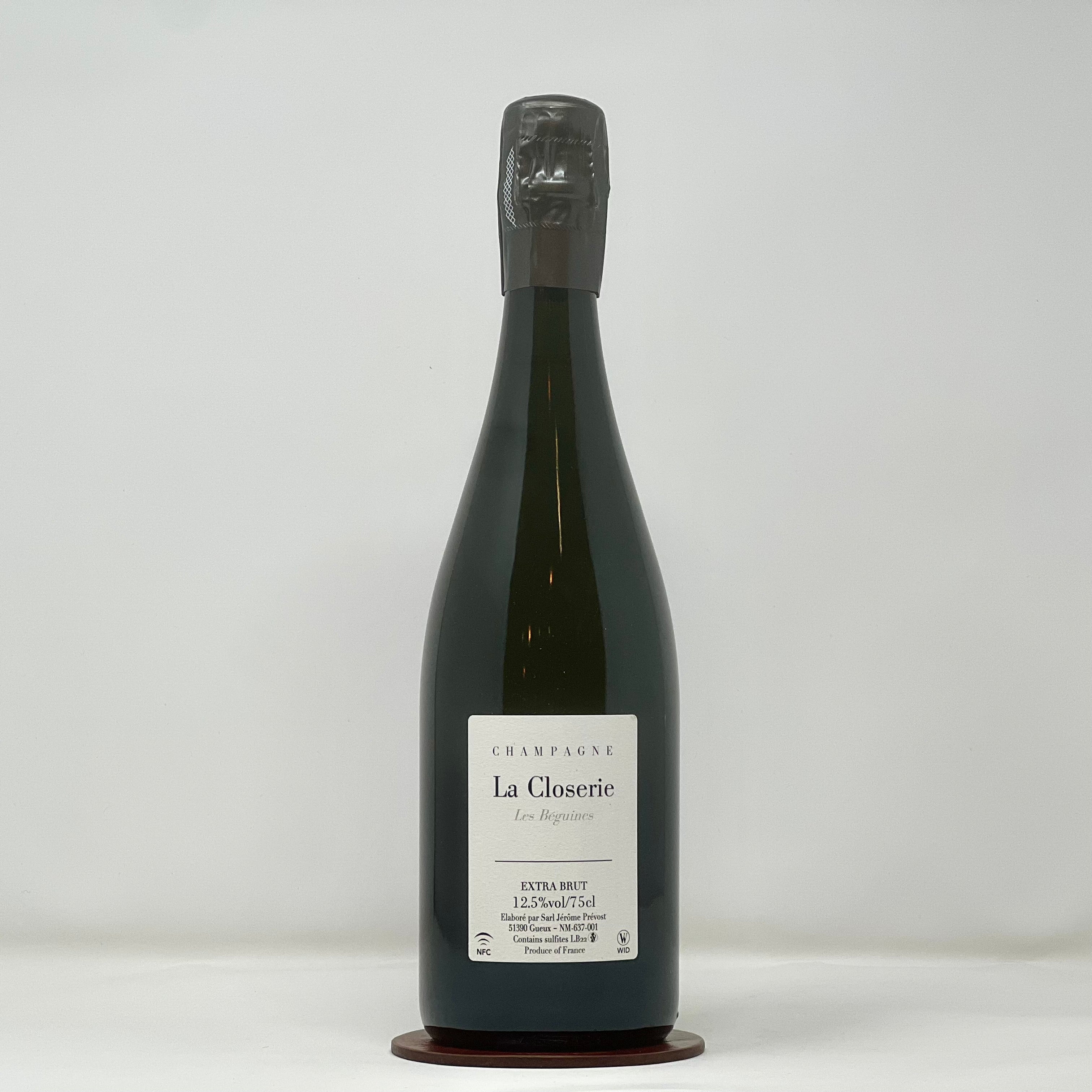 LA CLOSERIE - JEROME PREVOST - “Les Béguines" Champagne Extra Brut v.2022