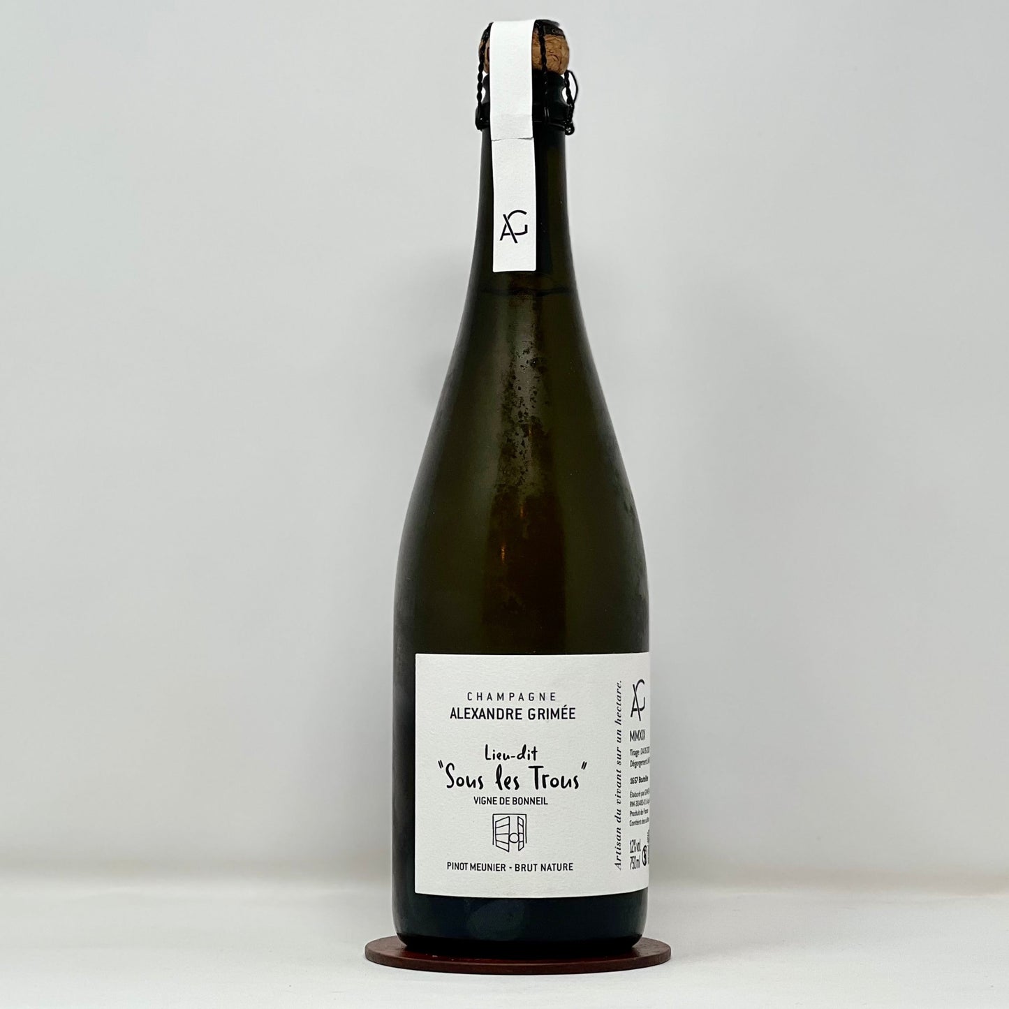 ALEXANDRE GRIMÉE - "Sous les Trous" Champagne Brut Nature 2019